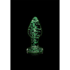 Ouch! Glass Buttplug - Glow in the Dark - Large